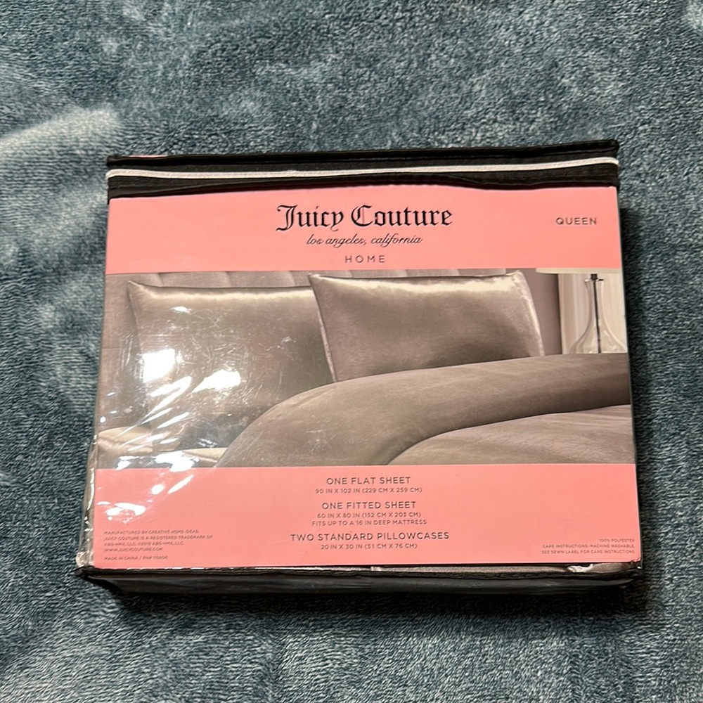 Juicy Couture Silver Sheet Set